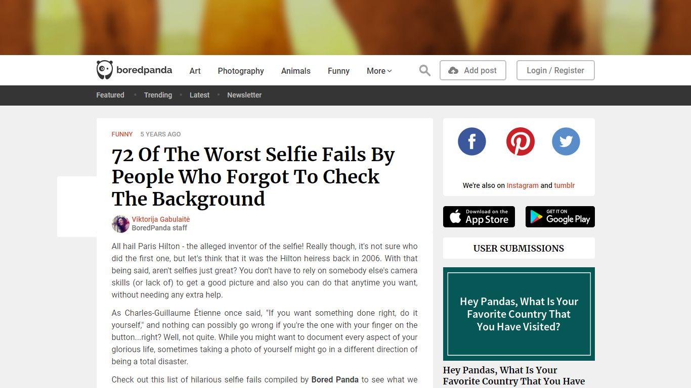 72 Hilariously Bad Selfie Background Fails | Bored Panda